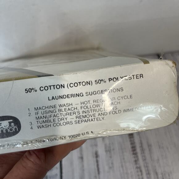 Vintage Monticello Cannon 3pc Twin Sheet Set Pillowcase Orange Yellow Floral 692 - Picture 9 of 13